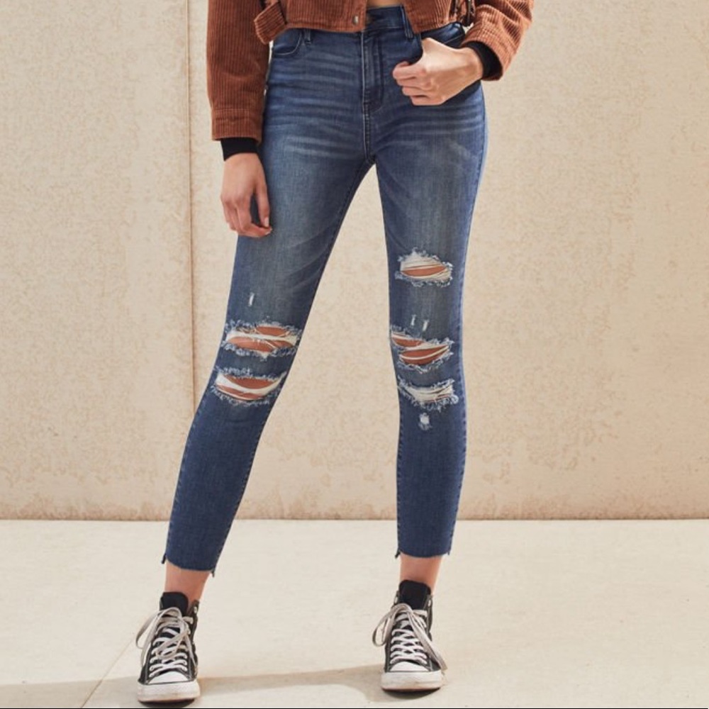 Distressed jeans
